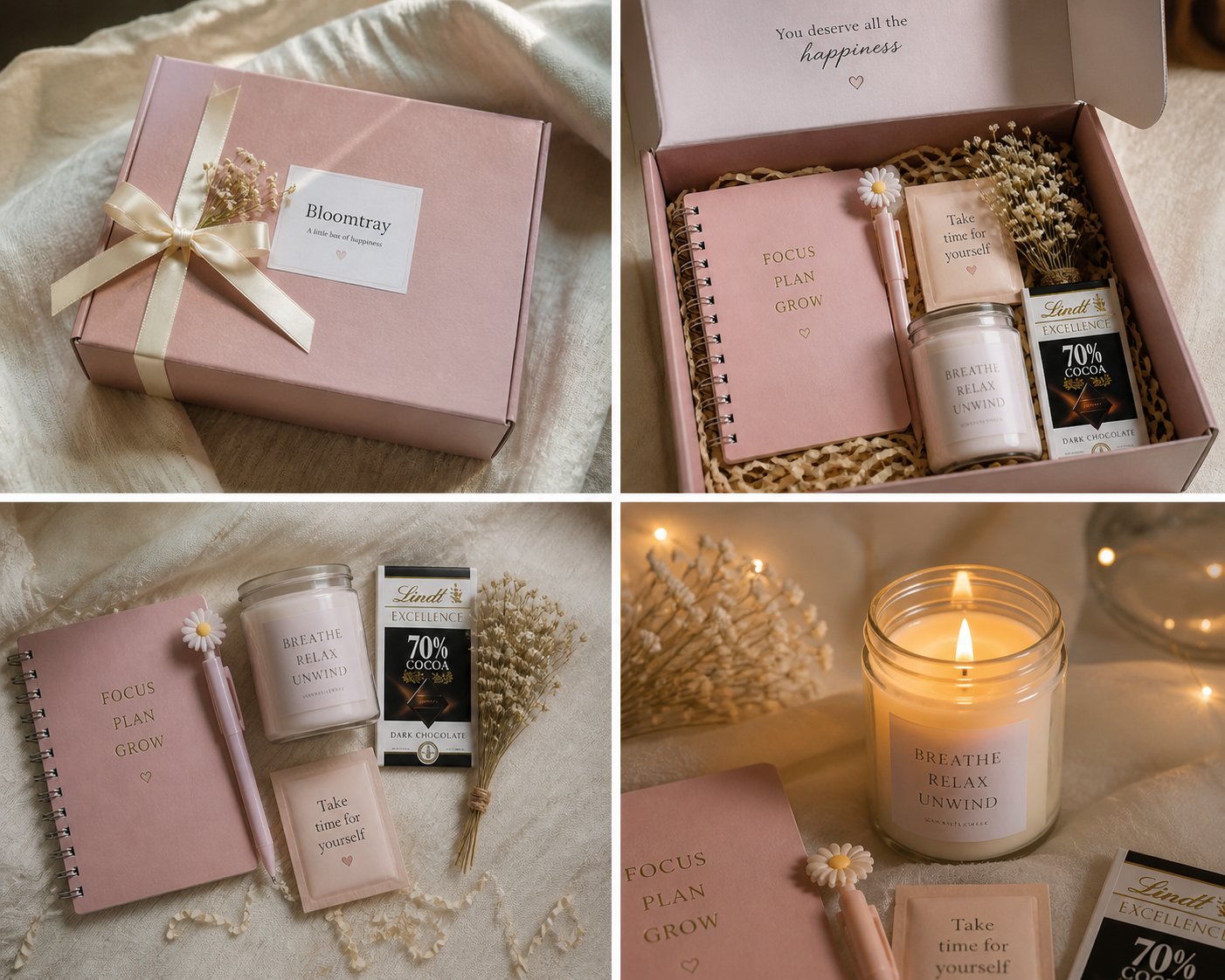 Bloomtray Self-Care Hamper 🌸 | Cozy Gift Box