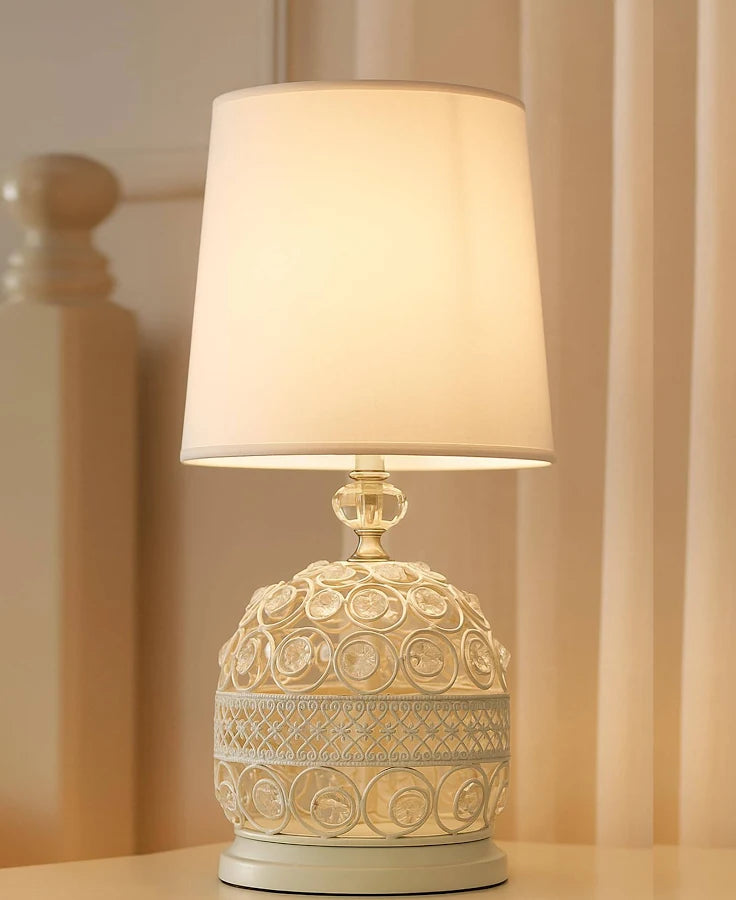 Elegant Vintage Crystal Bedside Table Lamp